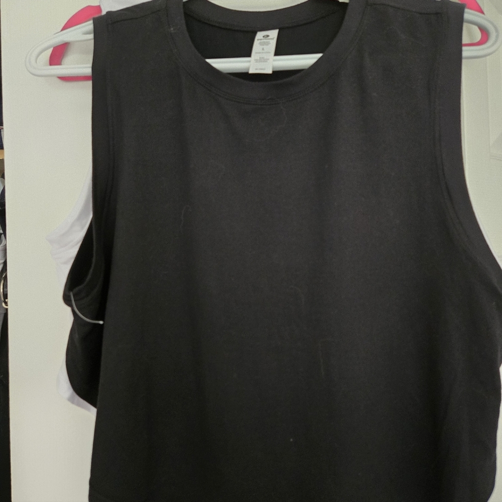 90 Degree By Reflex Black and White Tank Tops - Picture 4 of 4